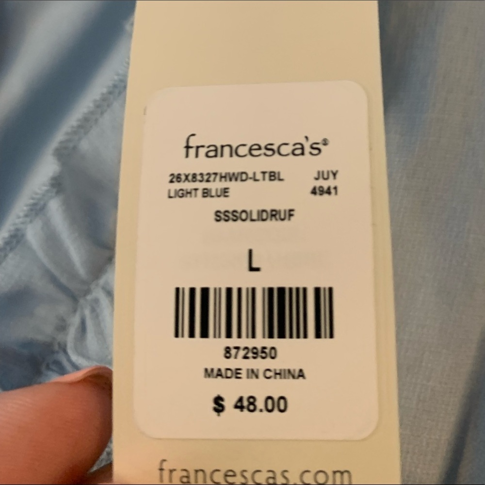 Francesca’s Blue Ruffle Dress - Picture 3 of 4
